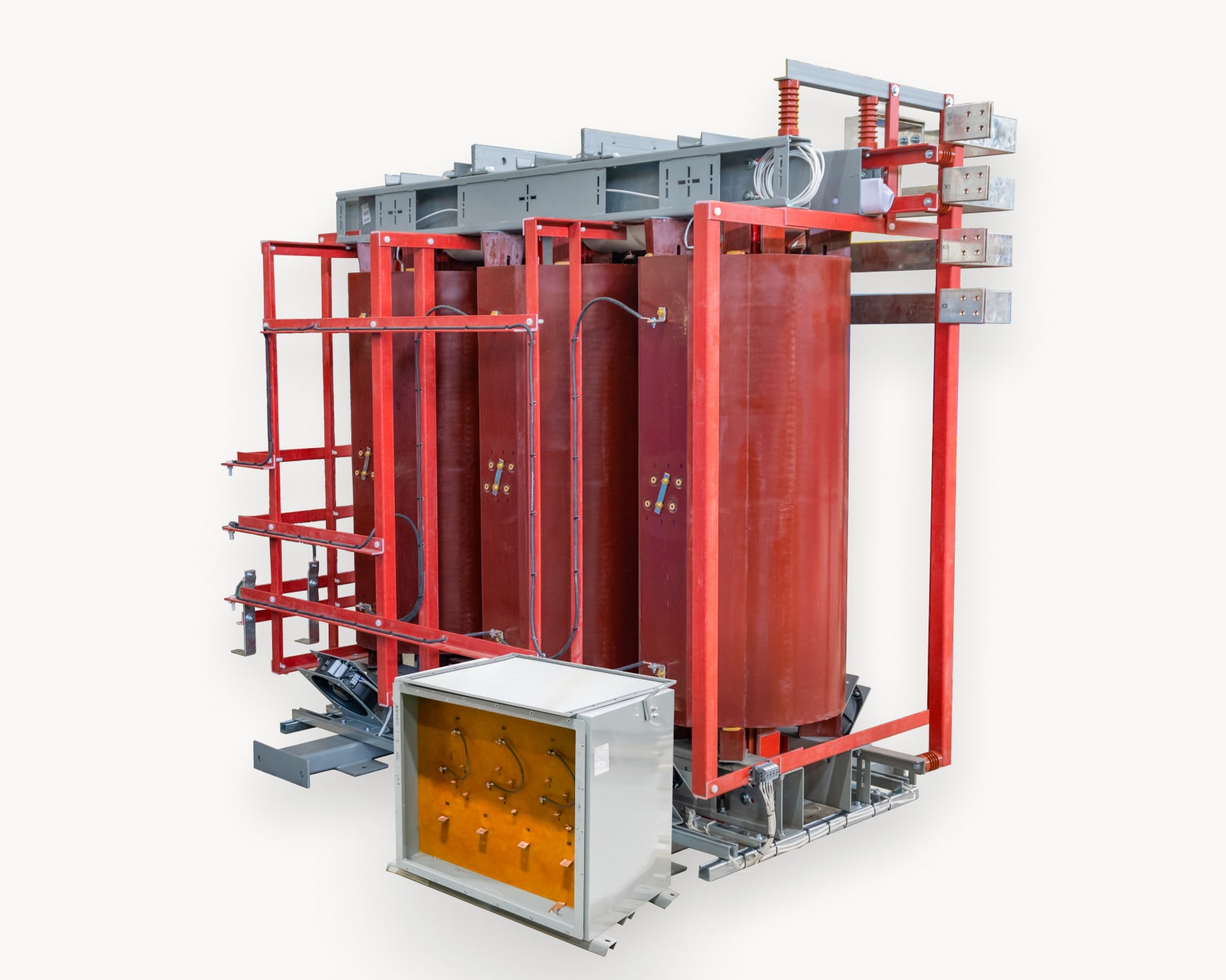 this is a cast coil transformer with no enclosure